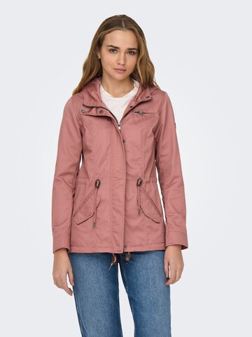 Parka di mezza stagione 'LORCA' di ONLY in rosa: frontale