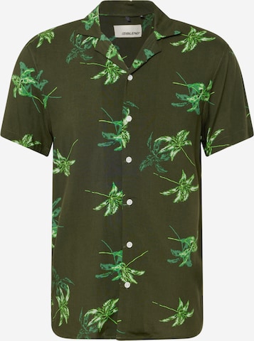 BLEND Regular fit Button Up Shirt in Green: front