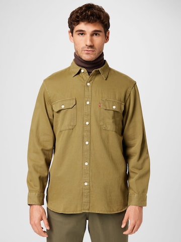 LEVI'S ® Comfort Fit Skjorte 'Jackson Worker' i grønn: forside