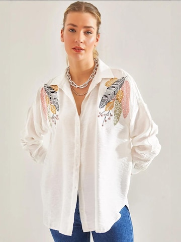 Bianco Lucci - Blusa em branco: frente