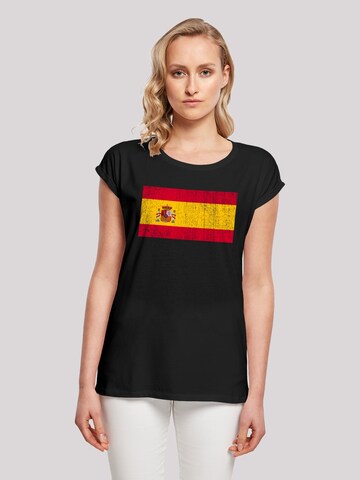 T-shirt 'Spain Spanien Flagge' F4NT4STIC en noir : devant