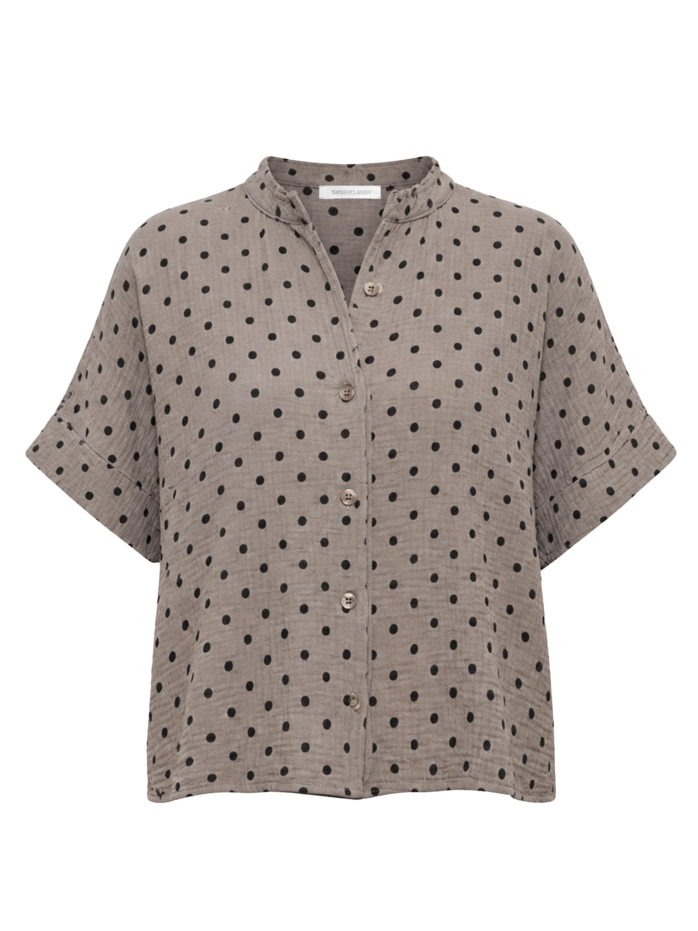 SASSYCLASSY Bluse‌‌‌ in Grau: Vorderseite