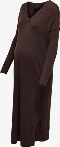 Only Maternity Stickad klänning 'IBI' i brun