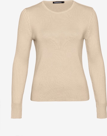FRESHLIONS Sweater ' Natalie ' in Beige: front