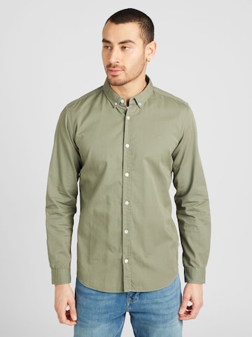 s.Oliver Regular fit Button Up Shirt in Green: front