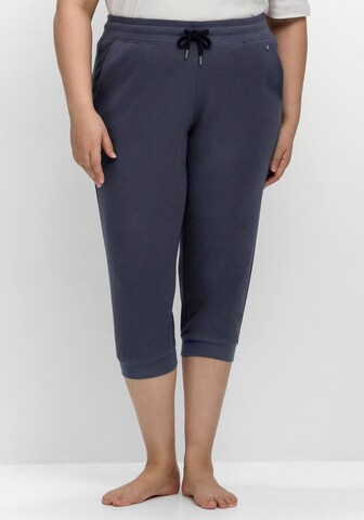 SHEEGO Tapered Pants in Blue: front