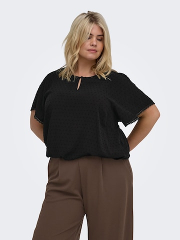 Camicia da donna 'CARTamara' di ONLY Carmakoma in nero: frontale