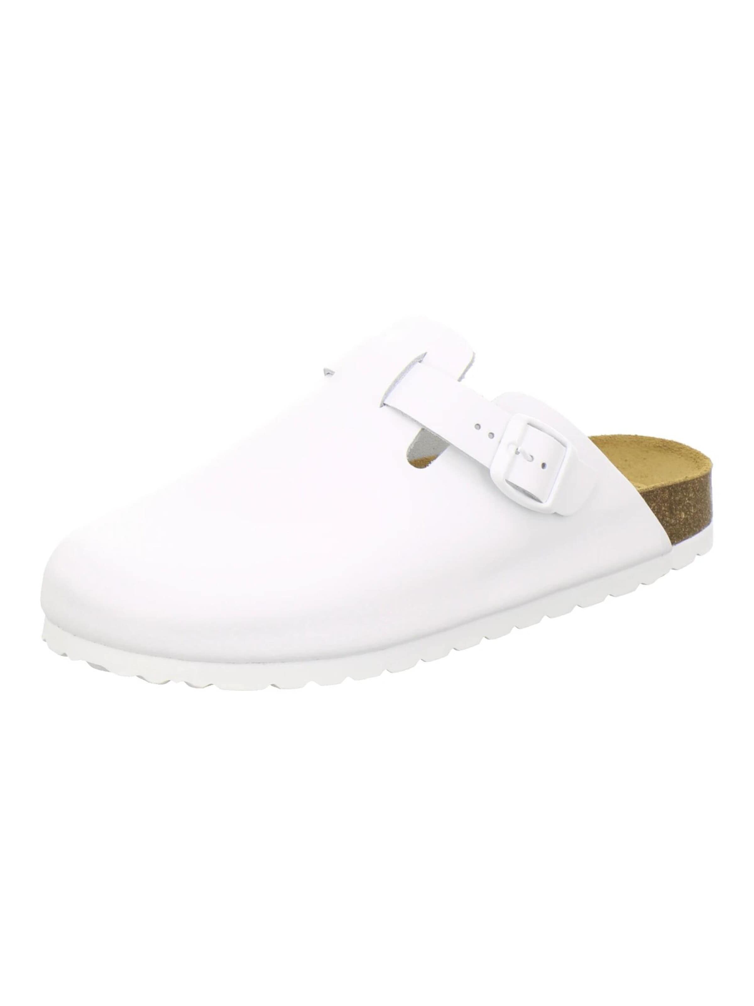 AFS-Schuhe Clogs 'Clogs Herren weiß Glattleder' in White: front