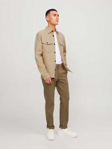 JACK & JONES Regular fit Overhemd 'Croy' in Bruin