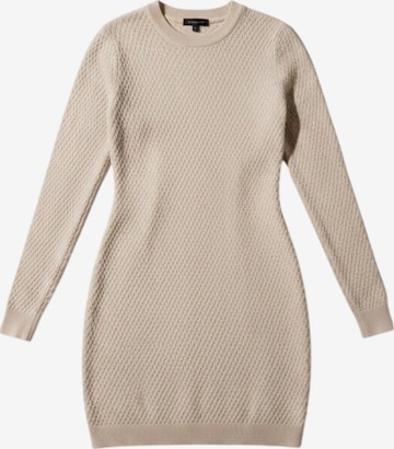 Robe 'Fitted Midi Knit Dress - Beige' Kleidermafia en beige : devant