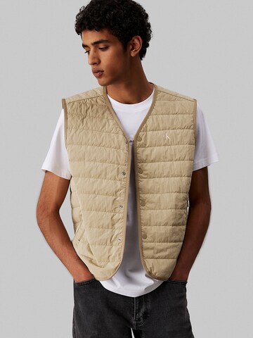 Calvin Klein Jeans Weste in Beige: Vorderseite