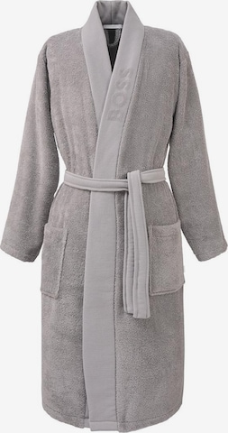 BOSS Long Bathrobe 'PLAIN' in Grey: front