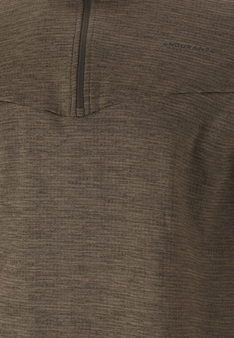 ENDURANCE - Camiseta funcional 'Ledger' en marrón