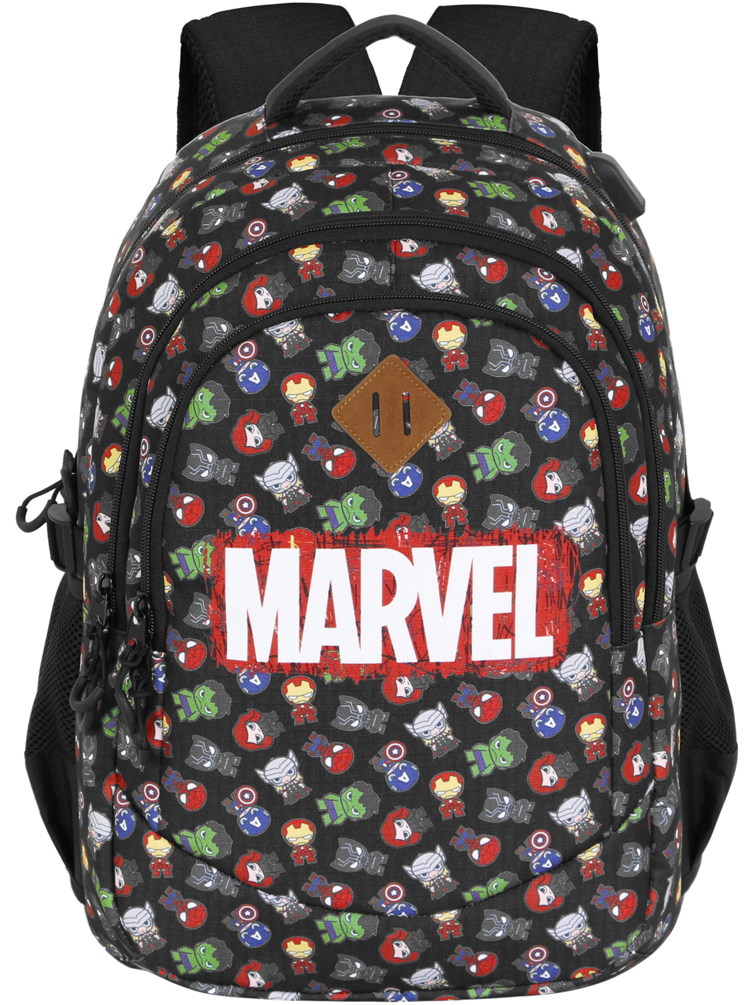 Sac à dos marvel en noir : devant