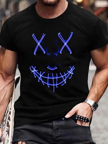 RMK Shirt '"Basic Vintage Smile"' in Black: front
