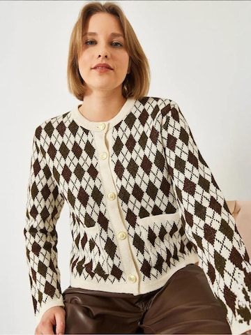 Bianco Lucci Knit cardigan in Black