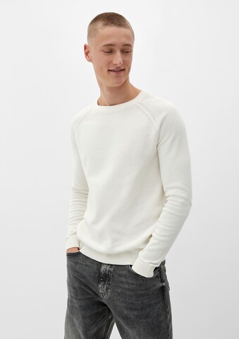 QS Pullover in Weiß: Vorderseite