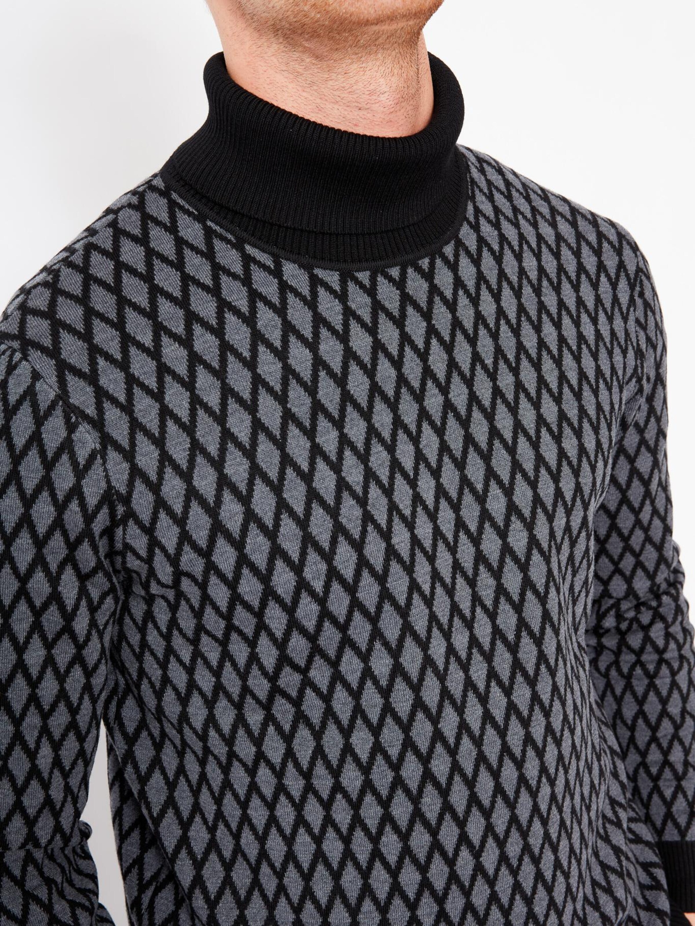 Harmount Sweater 'Agyle' in Black