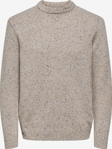 Only & Sons Pullover 'ONSBIRKY' in Beige: Vorderseite