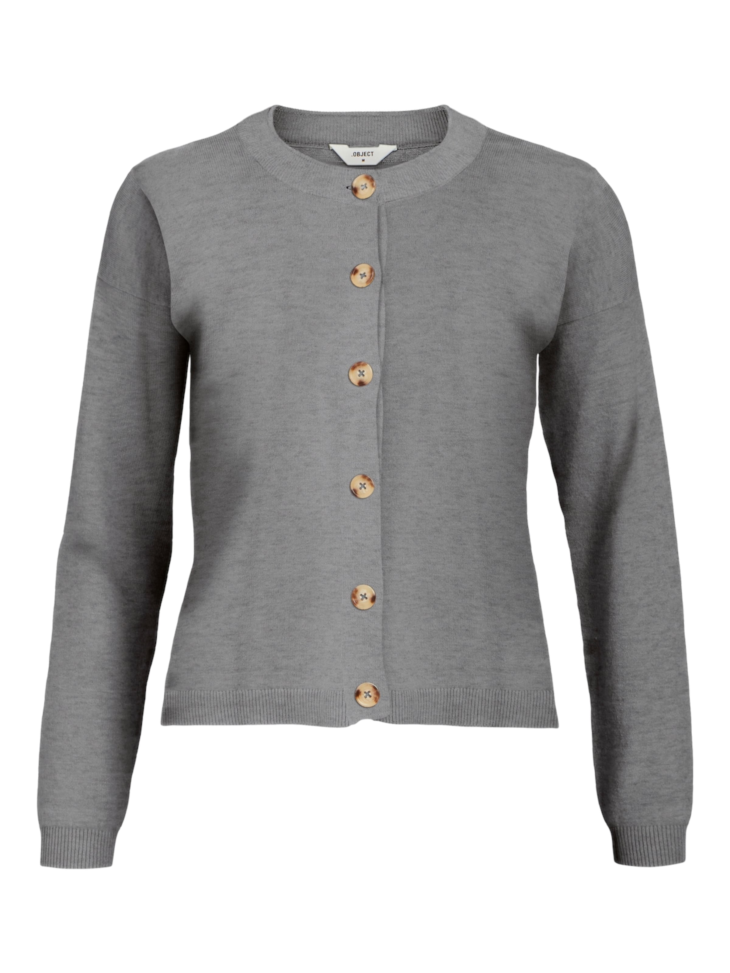 OBJECT Вязаная кофта 'ESTER' в Серый: спереди