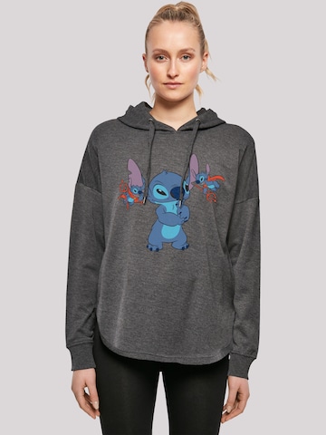 Sweat-shirt 'Disney Lilo And Stitch Little Devils' F4NT4STIC en gris : devant