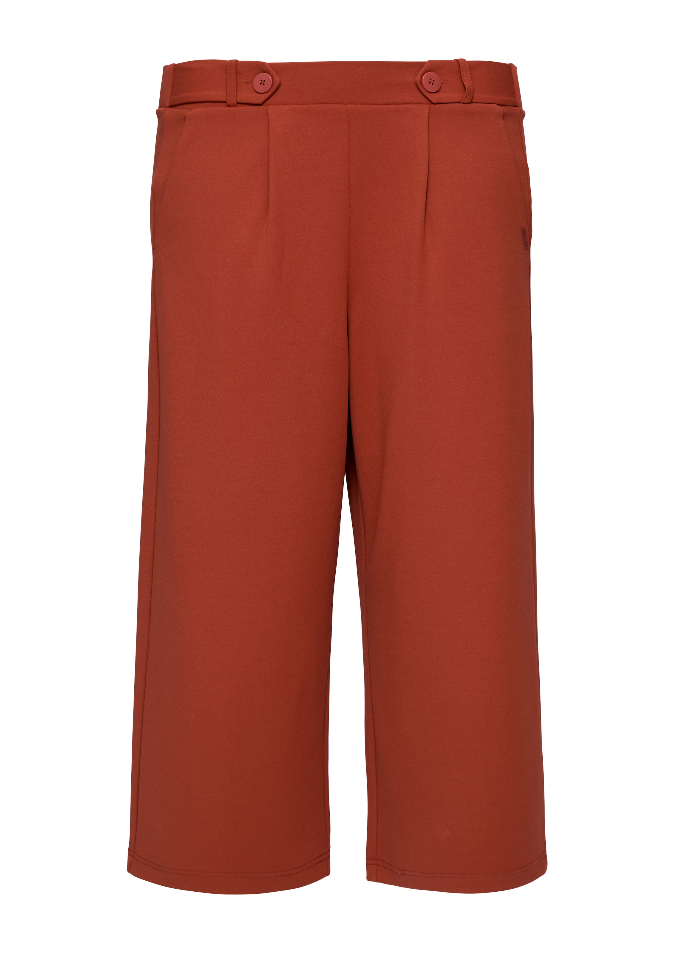 QS Wide leg Broek in Rood: voorkant
