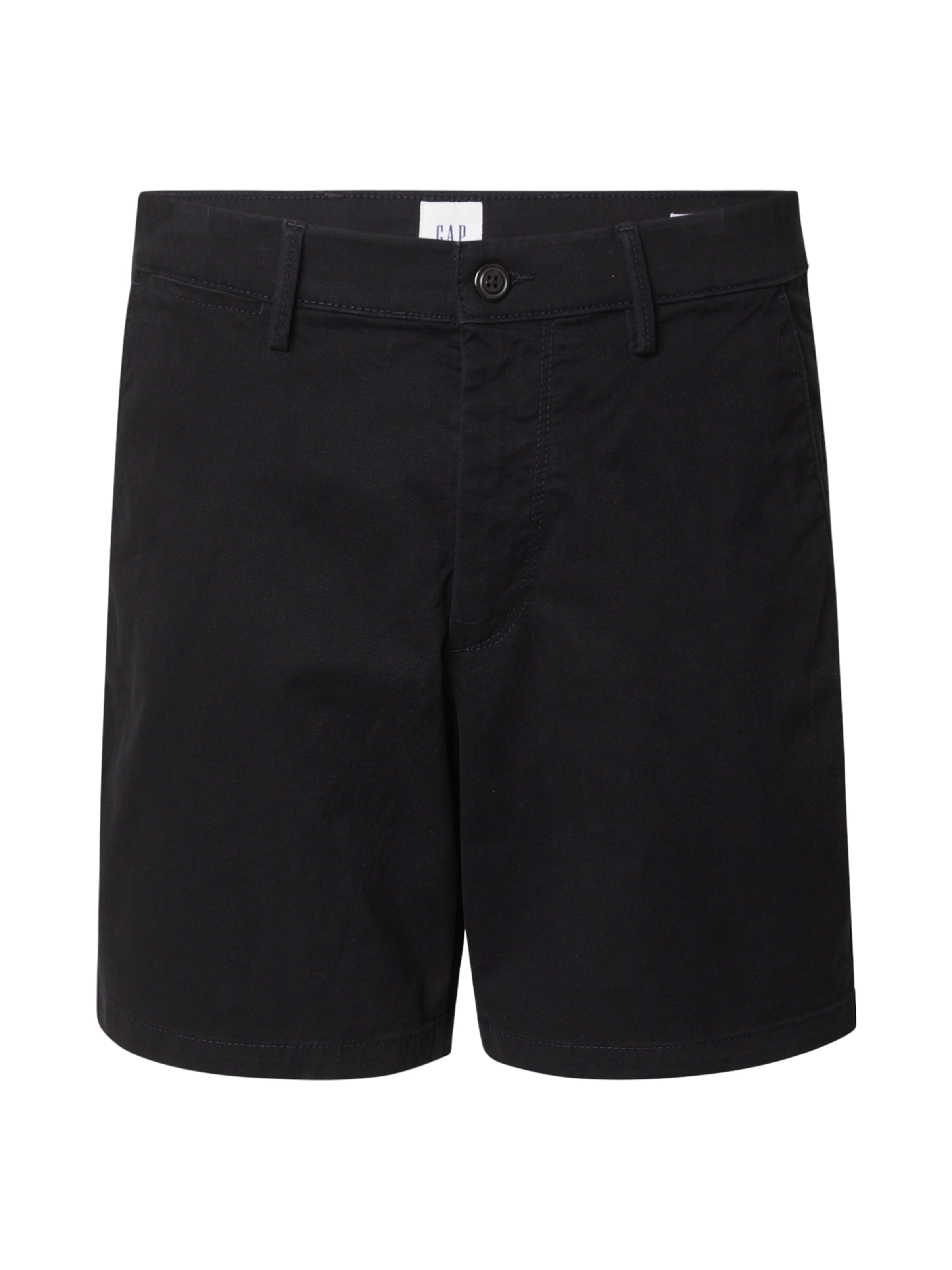 GAP - Regular Calças chino 'ESSENTIAL' em preto: frente