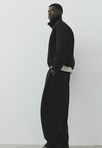 Pull&BearWide Leg/ Široke nogavice Hlače - crna boja