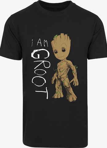 T-Shirt 'Marvel Guardians of the Galaxy I am Groot' F4NT4STIC en noir : devant