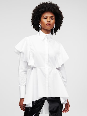 Karl Lagerfeld Blouse in Wit: voorkant