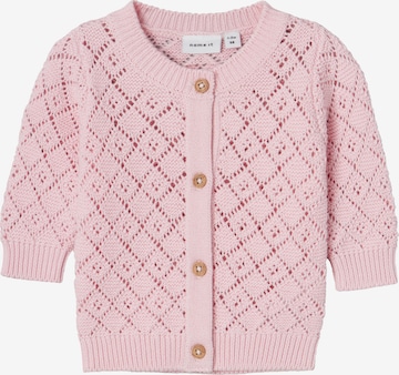 NAME IT Knit Cardigan 'DESINA' in Pink: front