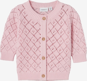 Cardigan 'DESINA' NAME IT en rose : devant