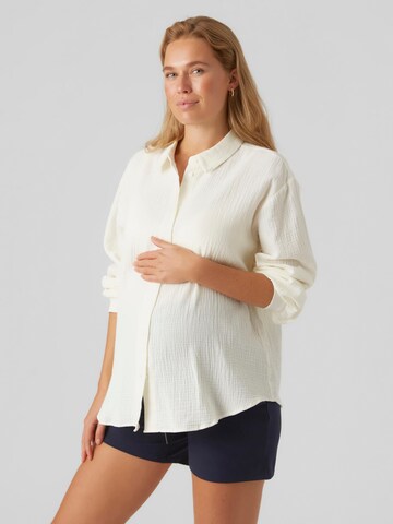 MAMALICIOUS - Blusa 'Juana Lia' en blanco: frente