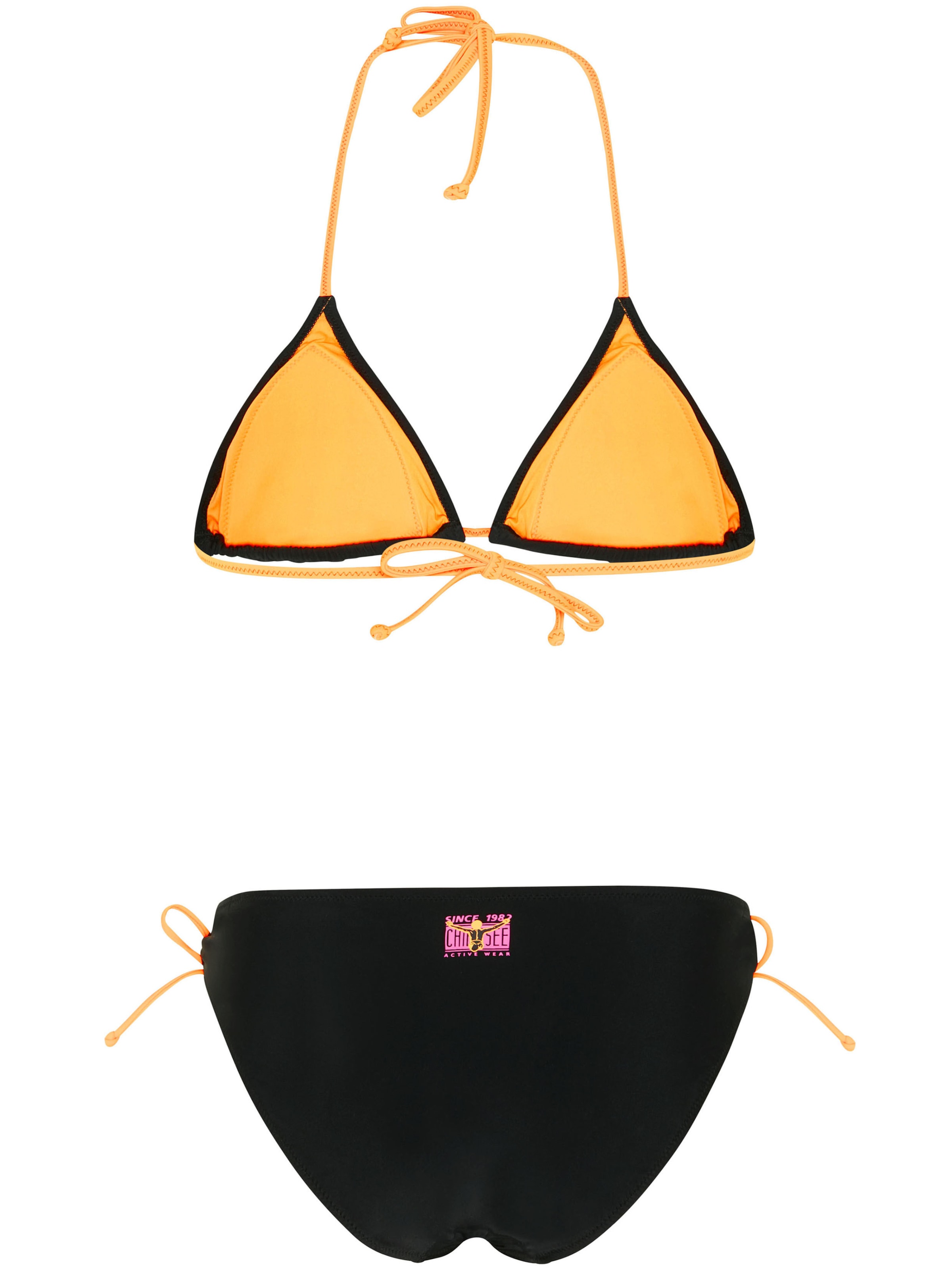CHIEMSEE Triangle Bikini ' mit Kontraststoff ' in Black