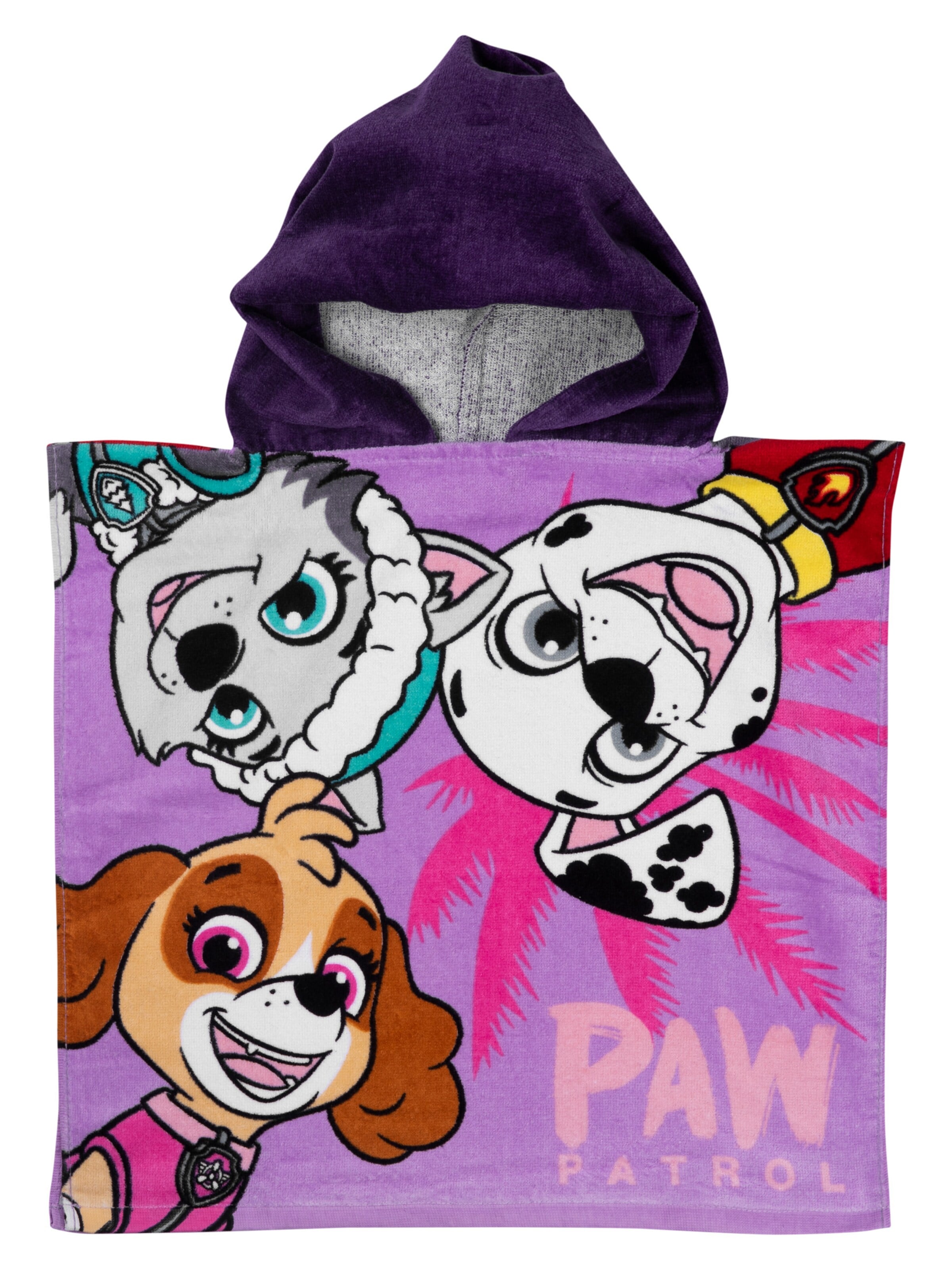 Paw Patrol Bathrobe 'Skye, Liberty & Everest' in Purple: front
