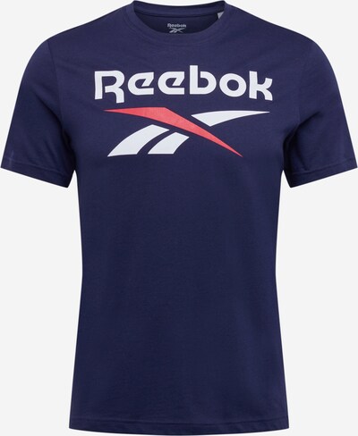 REEBOK Shirt in dunkelblau / hellrot / weiß, Produktansicht
