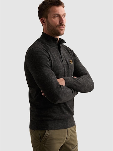 PME Legend Tröja 'Pullover with half-zip and raglan sleeves' i svart