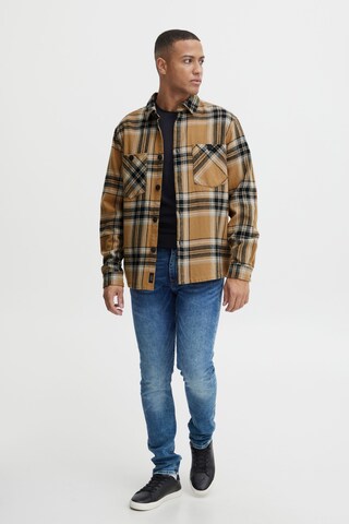 BLEND Regular fit Button Up Shirt in Brown