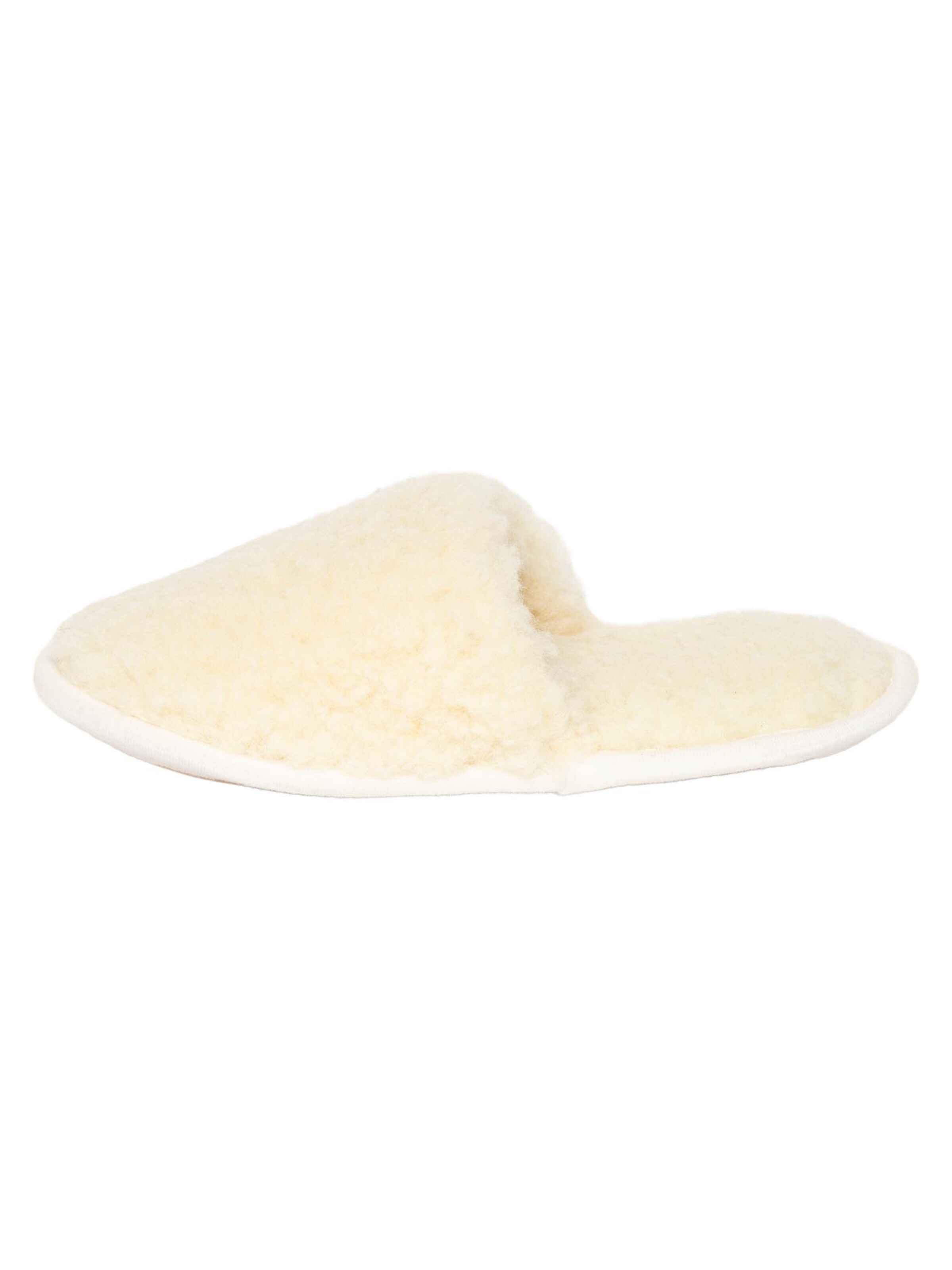 Gottstein Slipper 'Curly Wool' in White: front