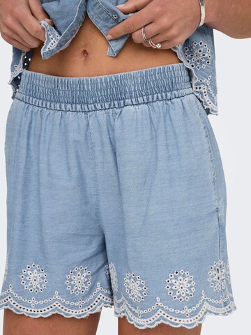 ONLY Regular Trousers 'ONLMOON' in Blue