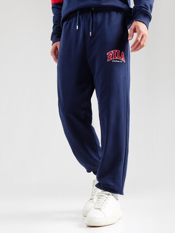 Tapered Pantaloni sport 'LANDEN' de la FILA pe albastru: față