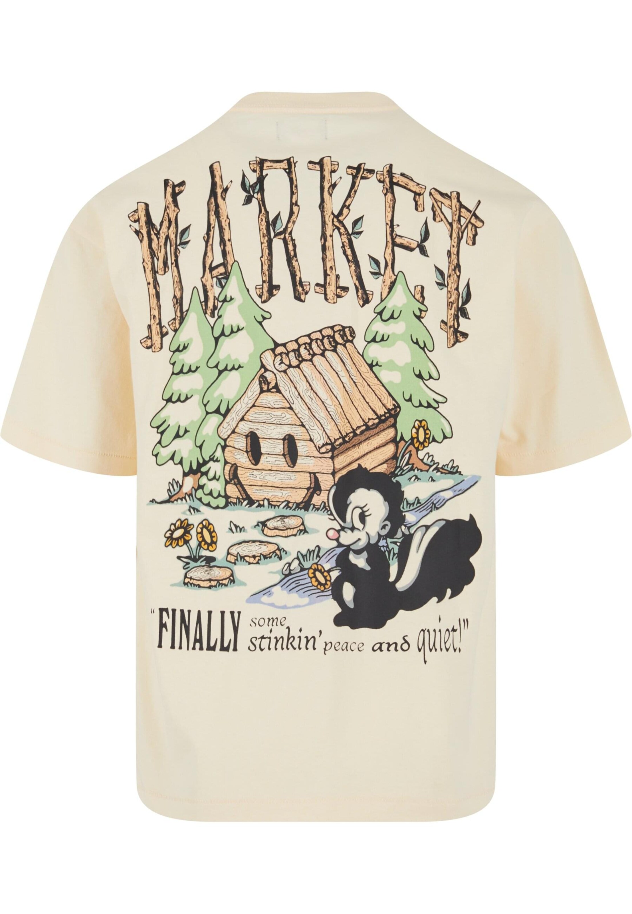MARKET Shirt 'Smiley Quiet Cabin' in Beige
