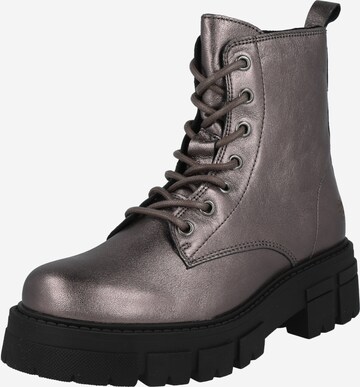Apple of Eden Lace-Up Ankle Boots 'CASTLE 74' in Grey: front