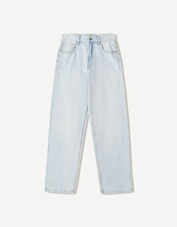 Bershka Tapered Jeans in Blue: front