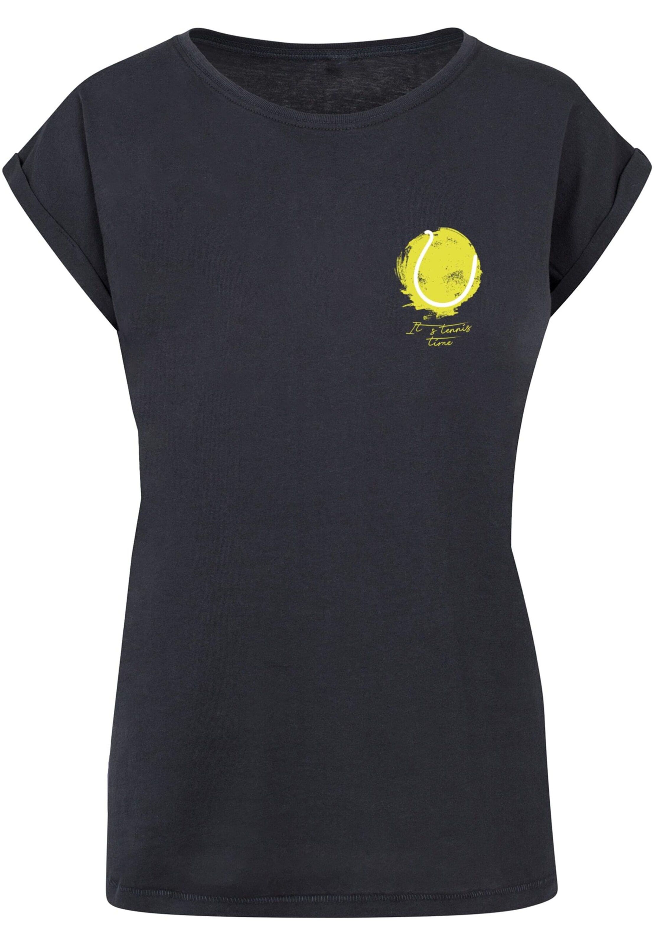Merchcode Shirt 'Its Tennis Time' in Blauw: voorkant