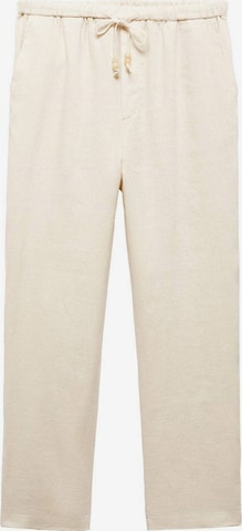 MANGO Broek in Beige: voorkant