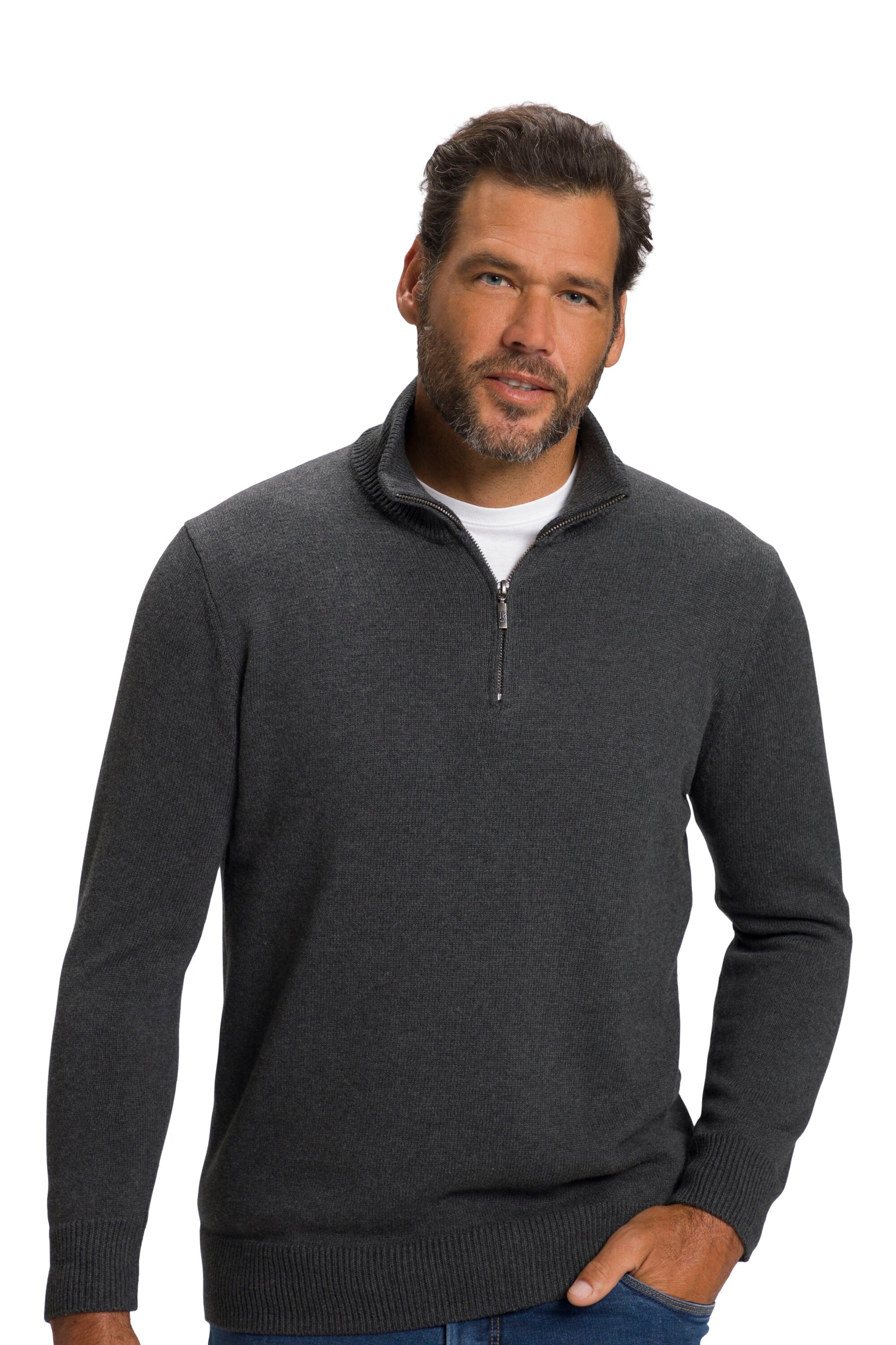 JP1880 Sweater in Grey: front