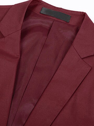 YOUTHUP Slim fit Suit Jacket 'Prägung' in Red