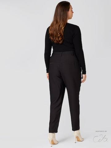 Guido Maria Kretschmer Curvy Regular Pants 'Samara' in Black