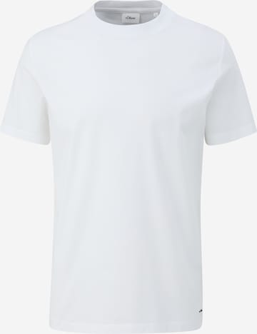 T-Shirt s.Oliver BLACK LABEL en blanc : devant